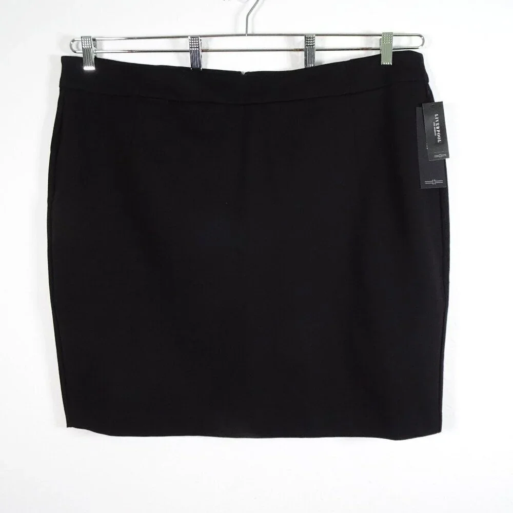 Liverpool Pencil Skirt Women's Plus Size 24W Black Short Capsule Wardrobe - Picture 1 of 12